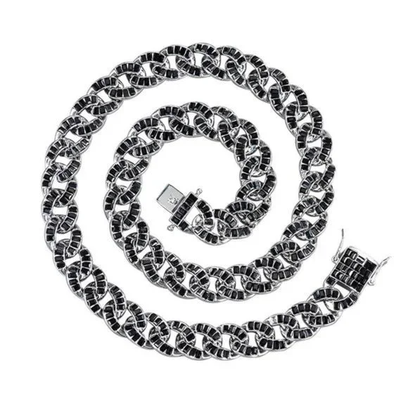 15mm Mens Cuban Choker Chain Miami Hip Hop Necklace or Bracelet Fashion Jewelry